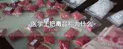 医学上把毒品称为什么