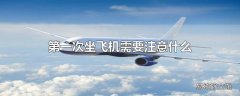 第一次坐飞机需要注意什么