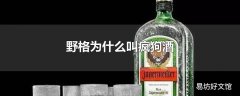 野格为什么叫疯狗酒