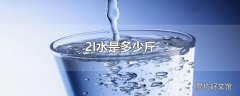 2l水是多少斤