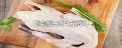 鸭肉蛋白质含量高吗