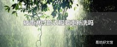 被雨淋过的衣服要重新洗吗