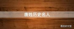 唐姓历史名人