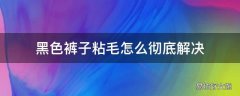 黑色裤子粘毛怎么彻底解决