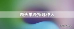 领头羊是指哪种人