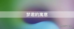梦君的寓意