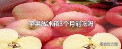 苹果放冰箱3个月能吃吗