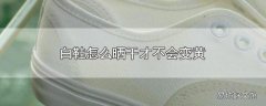白鞋怎么晒干才不会变黄