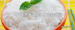 100克熟米饭碳水化合物含量