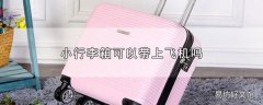 小行李箱可以带上飞机吗