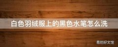 白色羽绒服上的黑色水笔怎么洗