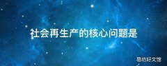 社会再生产的核心问题是