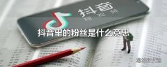 抖音里的粉丝是什么意思