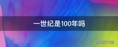 一世纪是100年吗