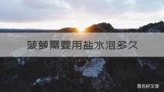菠萝需要用盐水泡多久 菠萝必须用盐水泡多久