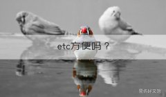 etc方便吗 ETC好用吗?