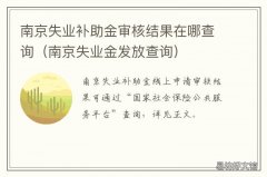 南京失业补助金审核结果在哪查询 南京失业补助金审核结果