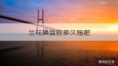 兰花换盆后多久施肥 兰花换盆后多久施肥合适