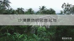 沙漠景色的名言名句 沙漠景色的名言名句是什么